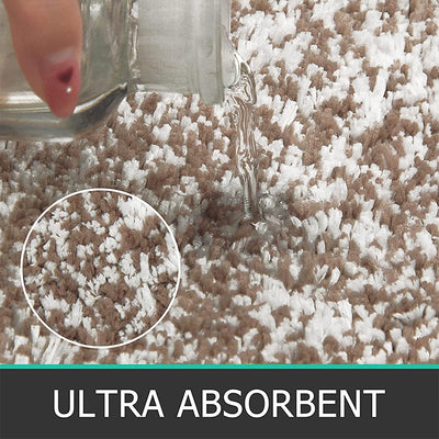 Extra Thick Microfiber Striped Door Mat, Non-Slip Extra Soft and Absorbent Bath Mats ultra absorbent