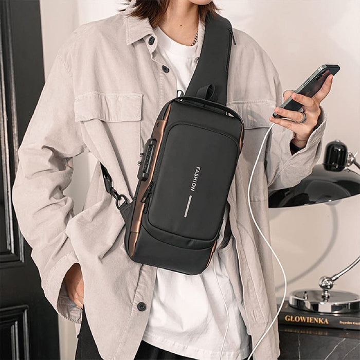 Fashion Travel Crossbody Bag Anti-Theft Shoulder Sling Bag with USB Port stay stylish