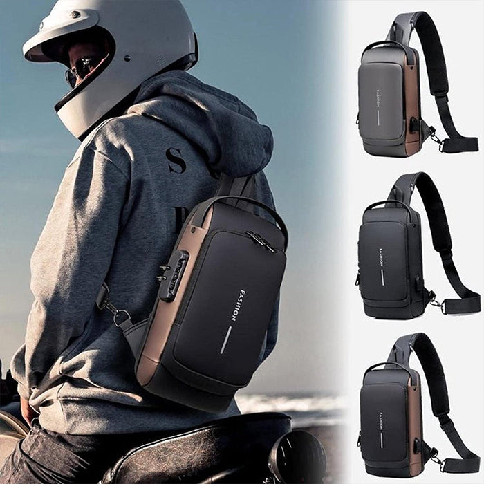 Fashion Travel Crossbody Bag Anti-Theft Shoulder Sling Bag with USB Port upgraded materials
