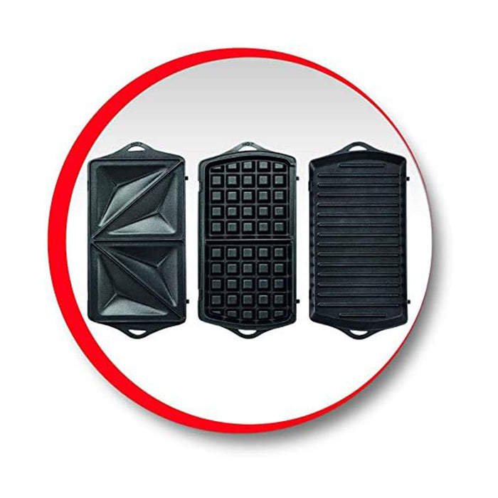 Dual-plate sandwich toaster delivering evenly toasted sandwiches, sold by Homesouq Qatar