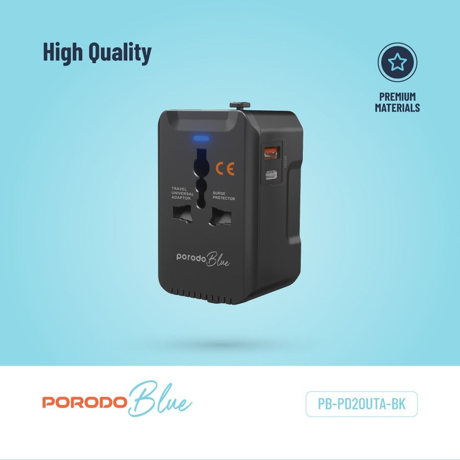 Fast charging with 20W PD and 18W QC ports. Includes US, AU, EU, and UK plugs High quality
