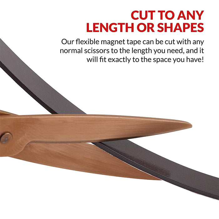 Flexible Magnetic Strip with 3M Premium Self Adhesive cut to any length or shapes