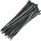 Assorted black nylon cable ties ideal for lightweight to medium-duty fastening and cable control Qatar