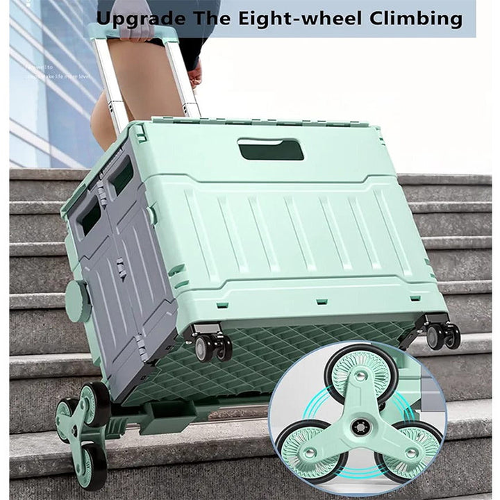 Folding Shopping Cart with Stair Climber Wheels