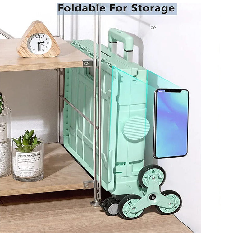 Folding Shopping Cart,  Foldable with Brake System and Adjustable Handle portable and foldable