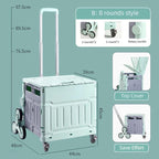 Folding Shopping Cart,  Foldable with Brake System and Adjustable Handle  dimensions