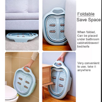 Folding Foot Tub Portable Foot Wash Tub Massage Bucket Travel Folding Bucket with 4 Massage Balls Easy to store