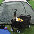 Folding Trolley Wagon Cart, Collapsible Trolley With Wheels With Removable Cover Bag