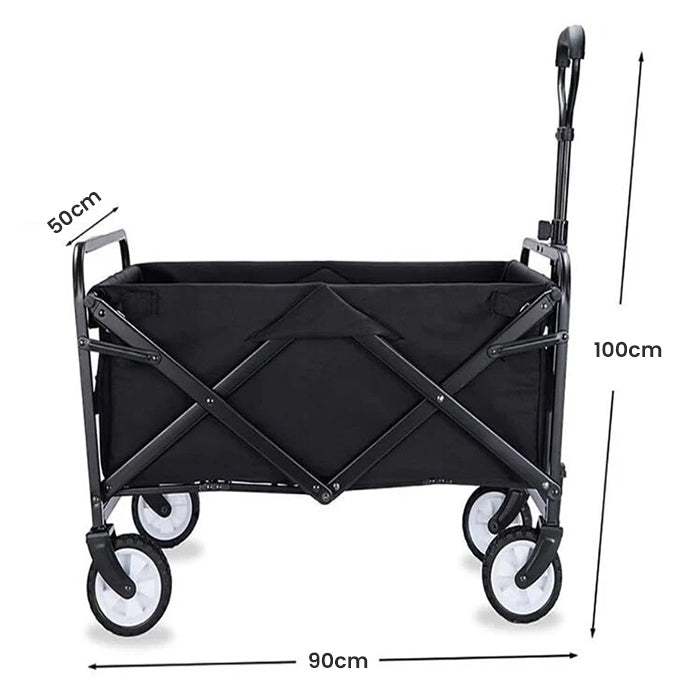 Folding Trolley Wagon Cart, Collapsible Trolley With Wheels With Removable Cover Bag dimensions