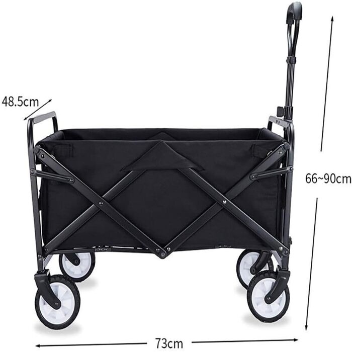 Folding Trolley Wagon Cart, Collapsible Trolley With Wheels With Removable Cover Bag dimensions