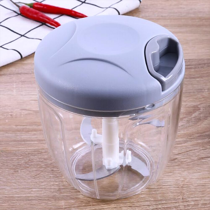 Food Chopper, Garlic Chopper with Container, Vegetable Kitchen Cutter, Pull String Hand Manual Food Processor