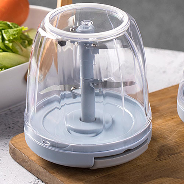 Food Chopper, Garlic Chopper with Container, Vegetable Kitchen Cutter, Pull String Hand Manual Food Processor sharp blade