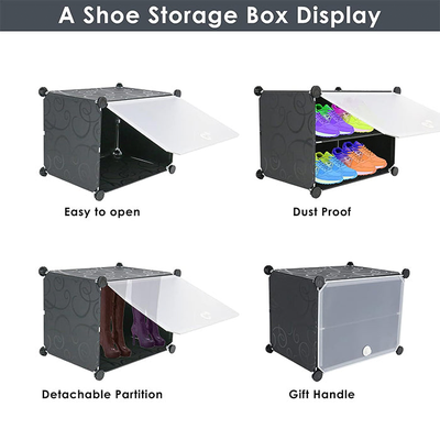 Dustproof shoe cabinet with easy-open doors and detachable partitions Qatar
