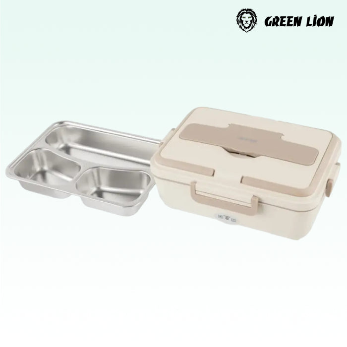 GLB-05 Electric Lunchbox heats food to 50°C in 10-15 minutes, offering 850 ml capacity
