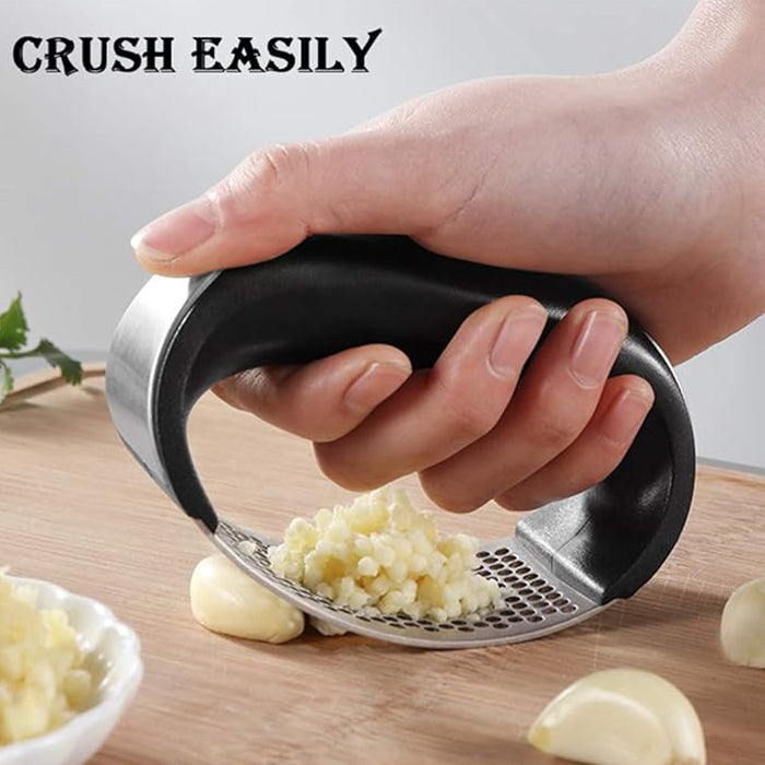 Garlic Press Stainless Steel - Premium Professional Grade Garlic Mincer Crush easily