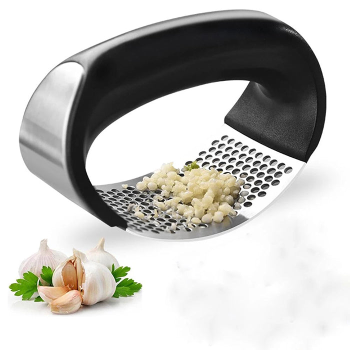 Garlic Press Stainless Steel - Premium Professional Grade Garlic Mincer Effortless Garlic Mincing