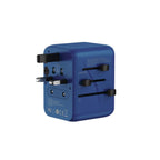 Green Lion 12W Universal Travel Adapter offers multiple ports, 12W output Blue