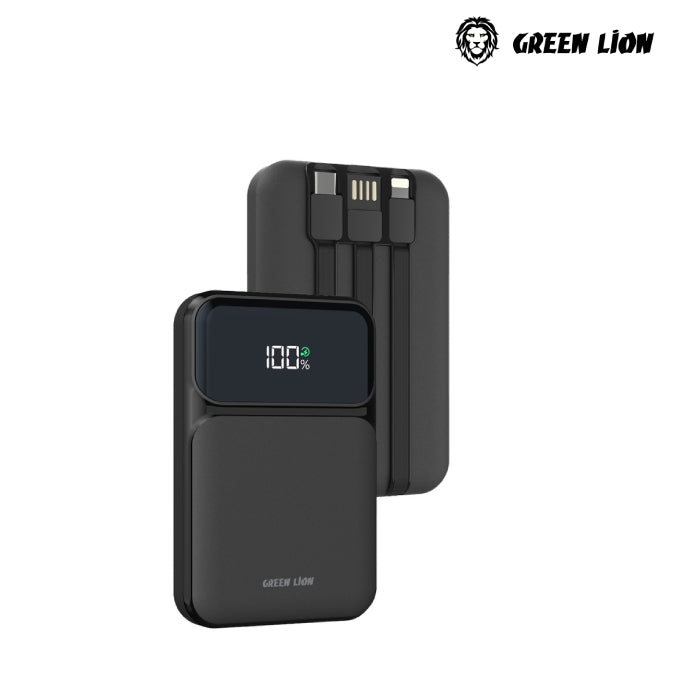  Green Lion 3-in-1 10000mAh Power Bank features wireless fast charging, built-in cables