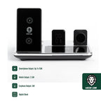 Green Lion 4-in-1 Wireless Charging Station 15W, Innovative Design  5W Earphones Output