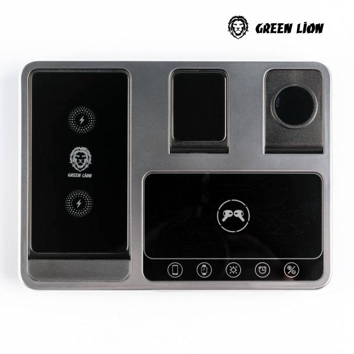 Green Lion 4-in-1 Wireless Charging Station 15W, Innovative Design Homesouq Qatar