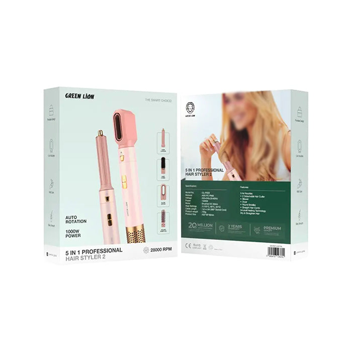Green Lion 5 in 1 Professional Hair Styler 2 delivers salon-quality styling at home Silky Smooth

