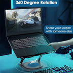 Green Lion Adjustable Laptop Stand With Cooling Fan 360° Rotation
