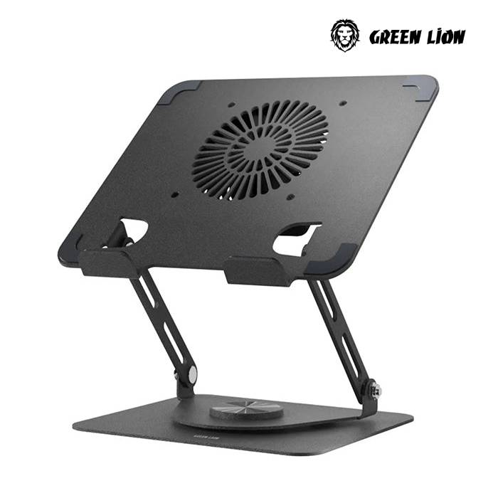 Green Lion Adjustable Laptop Stand With Cooling Fan Homesouq Qatar
