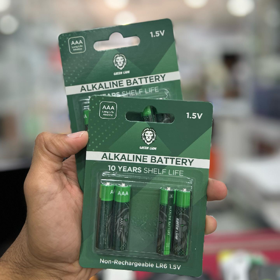 Green Lion Alkaline batteries offer a 10-year shelf life and reliable performance for devices Non-Rechargeable 1.5V 

