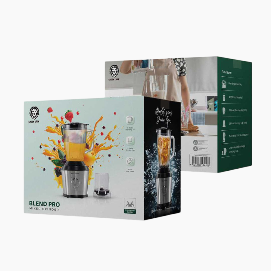 Green Lion Blend Pro Mixer Grinder 500W 1500mL 6 Blade Blending Jar (1.5ltr)
