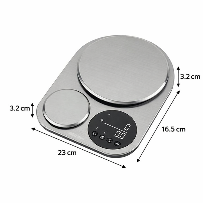 Dual kitchen scales with digital display, kitchen scale large for accurate cooking, sleek scale in kitchen Qatar