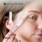 Green Lion Eyebrow Trimmer offers precise, skin-friendly grooming with stainless steel blades Durable