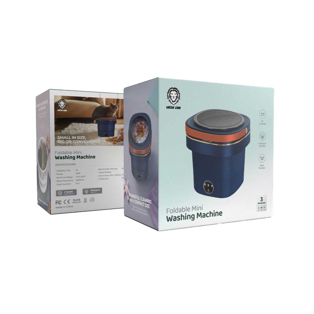 Green Lion Foldable Mini Washing Machine 9L 60W 3 Working Modes
