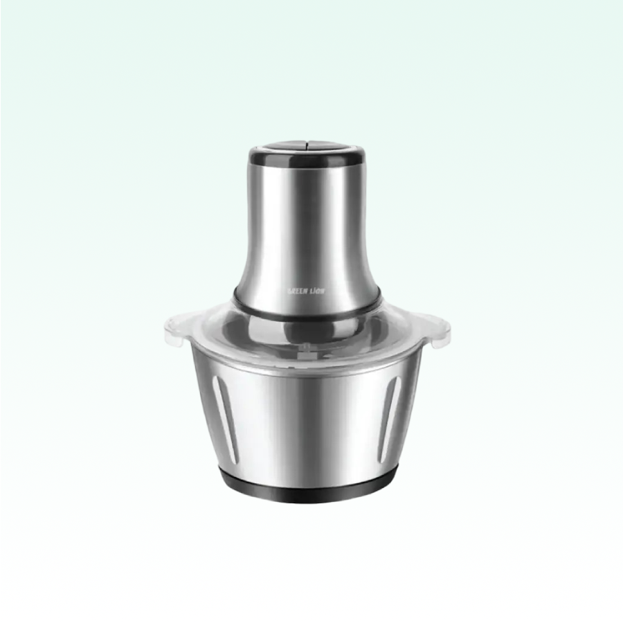 Green Lion Food Grinder features a 500W motor, 3-liter stainless steel bowl, and titanium