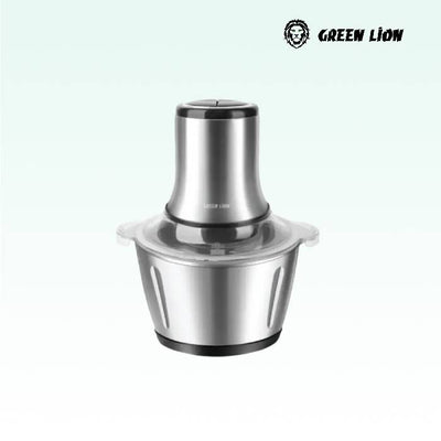 Green Lion Food Grinder features a 500W motor, 3-liter stainless steel bowl, and titanium Homesouq Qatar