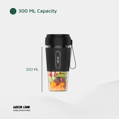 Green Lion G-Blend X Portable Juicer is a 300ml blender with a 40W motor and 6 stainless steel blades 30 ML Capacity