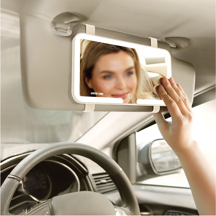 Green Lion GMR-48 Car Makeup Mirror is your ideal beauty companion on the go