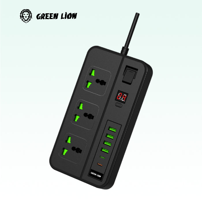 Green Lion GS-150 Power Socket offers 3000W capacity, 3 standard sockets, and 6 USB