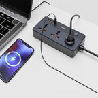 Green Lion GS-200 Power Socket. Featuring 3 universal sockets, 3 USB-A ports 