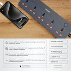 Green Lion GS-200 Power Socket. Featuring 3 universal sockets, 3 USB-A ports Overload Protection

