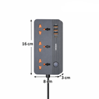 White power socket with multiple ports for home use, safe and durable electrical plug sockets for daily appliances Qatar