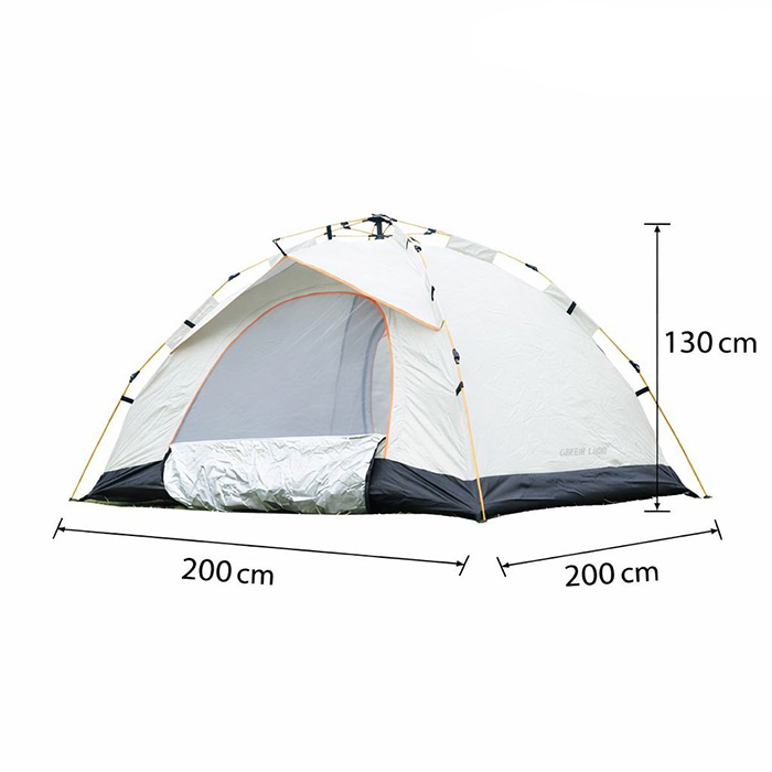 Green Lion GT-3 Camping Tent - Biege, lightweight dome tent with beige fabric, front door, windows, outdoor camping use Qatar