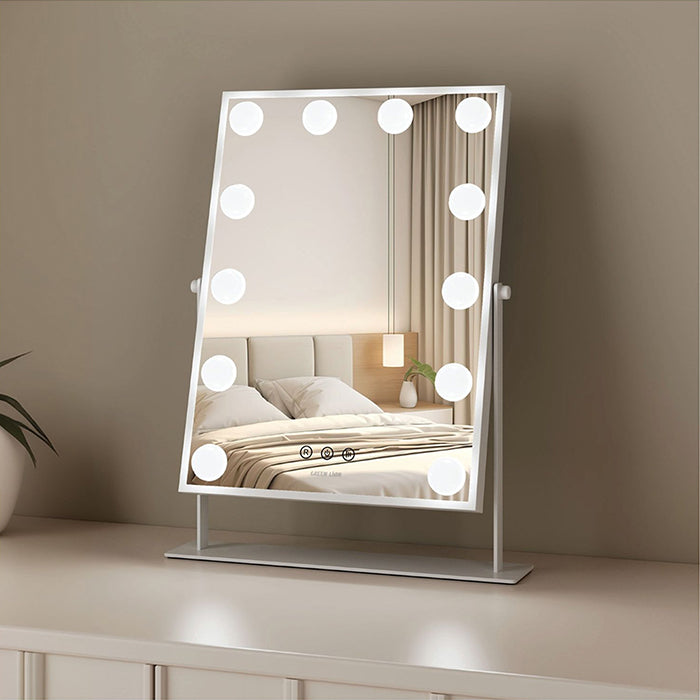 Green Lion Glam Shine Makeup Mirror 12 LED Lights - White
