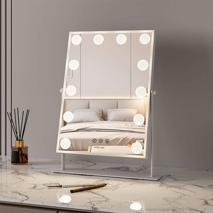 Green Lion Glam Shine Makeup Mirror 12 LED Lights 3 Color Mode

