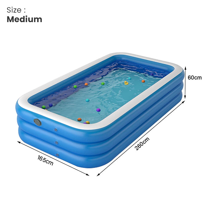Green Lion Inflatable Small Swimming Pool Blue- Medium
