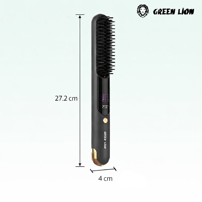 infrared hair comb with heated teeth promotes smooth styling; sleek black hair comb design for frizz control Qatar