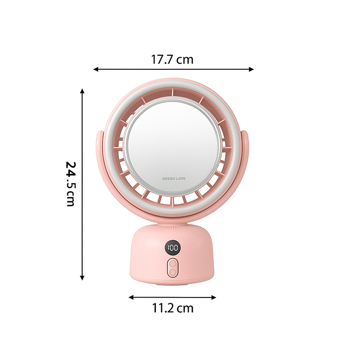 Portable makeup mirror,fan combo with built-in mirror fan for cooling while applying makeup at home or travel Qatar