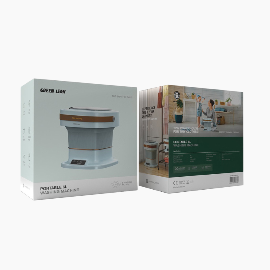 Green Lion Portable 6L Washing Machine - Blue Portable 3 Working Mode
