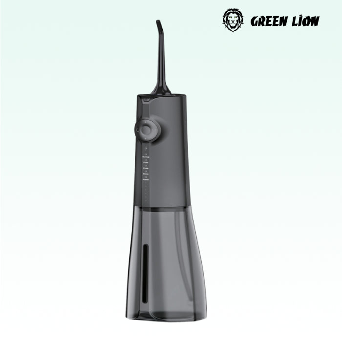 Green Lion Portable Oral Irrigator uses water and UV light for cleaning Black