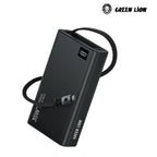 Green Lion Retractable Power Bank 35W 10000mAh offers fast charging with a built-in Type-C cable