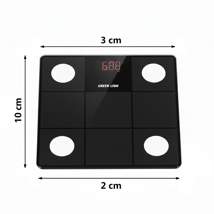 Digital weighing scale in Qatar showing body fat scale metrics, a sleek body scale for accurate health tracking Qatar